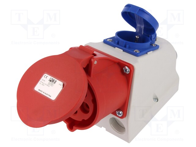 Connector: AC supply 3-phase; socket; female; 32A; 400VAC; IP44