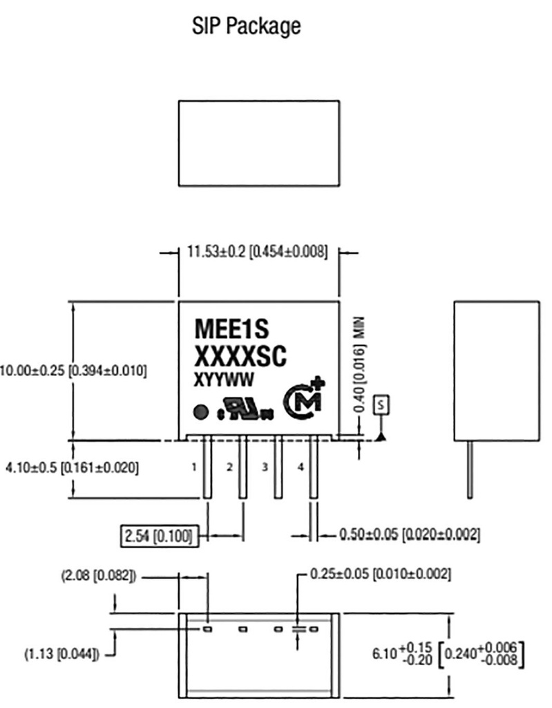 Converter: DC/DC; 1W; Uin: 4.5÷5.5V; Uout: 9VDC; Iout: 111mA; SIP