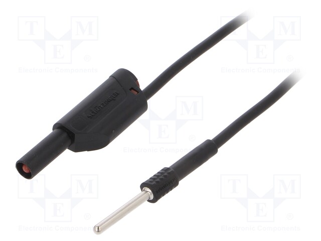 Test lead; 19A; 4mm banana plug-3,5mm banana plug; Len: 0.25m