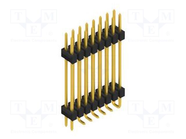 Connector: pin strips; pin header; male; PIN: 16; 2.54mm; SMT; 2x8