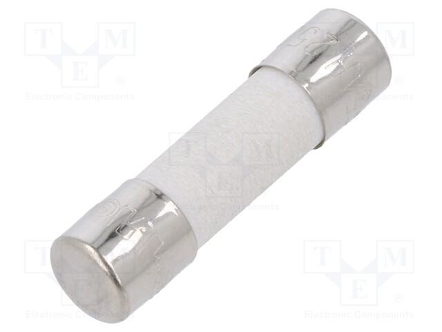 Fuse: fuse; 5A; 250VAC; ceramic; 20x5mm; brass; bulk; nickel plated