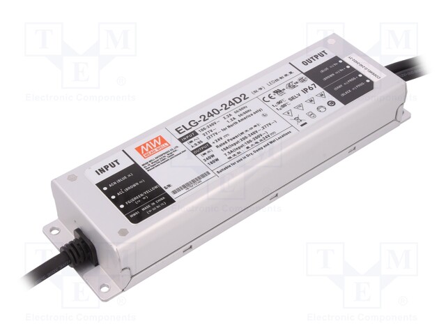 Power supply: switched-mode; LED; 240W; 24VDC; 10A; 100÷305VAC