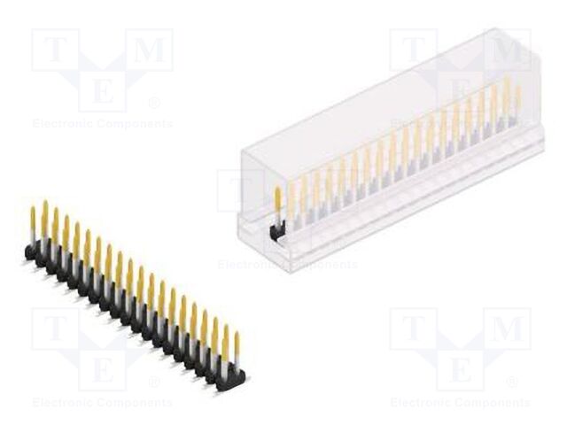 Connector: pin strips; pin header; male; PIN: 38; 2mm; SMT; 2x19