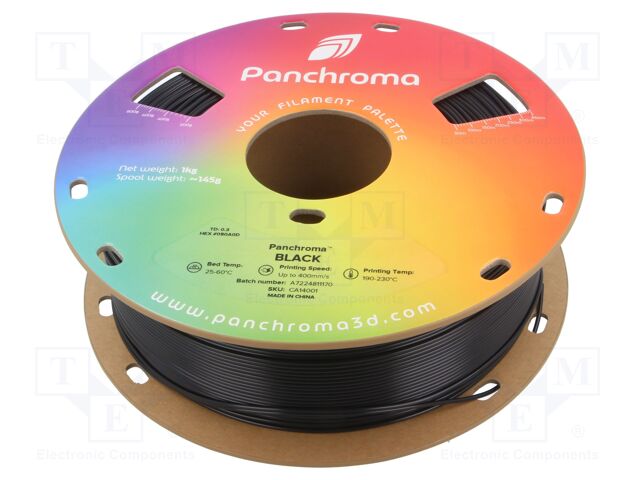 Filament: CoPE; 1.75mm; black; 190÷230°C; 1kg; Table temp: 25÷60°C