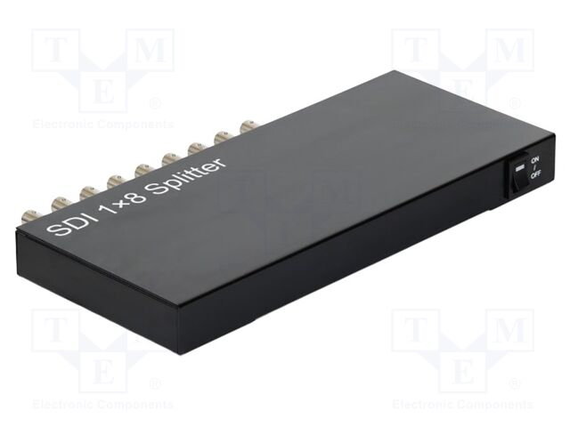 Splitter; Full HD 1080p; black; Input: BNC female,DC socket