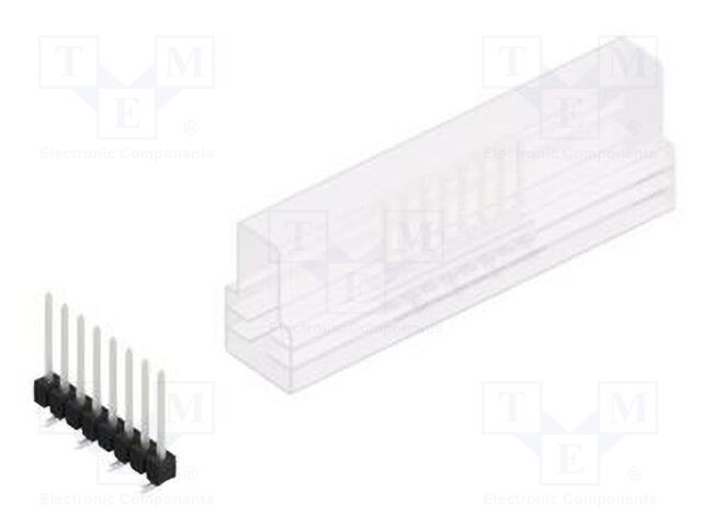 Connector: pin strips; pin header; male; PIN: 8; 2.54mm; SMT; 1x8