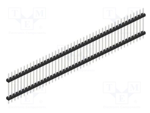 Connector: pin strips; pin header; male; PIN: 44; 2mm; THT; 1x44