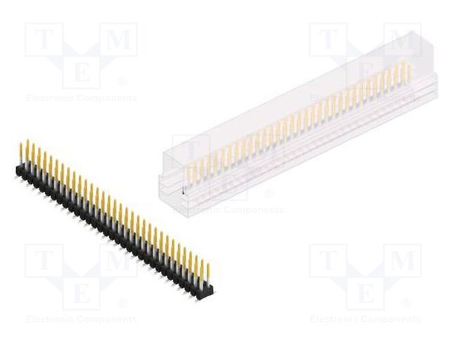 Connector: pin strips; pin header; male; PIN: 64; 2.54mm; SMT; 2x32