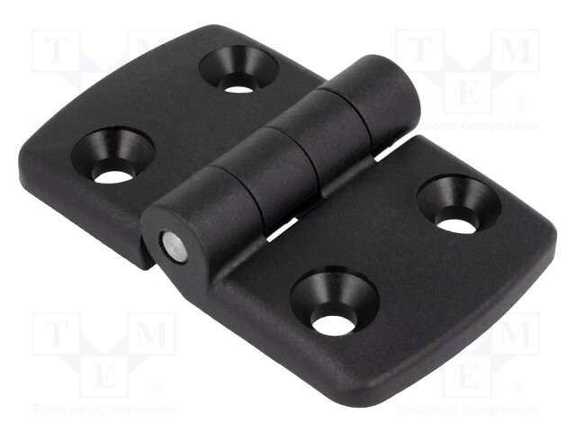 Hinge; Width: 77mm; polyamide; black; H: 48mm