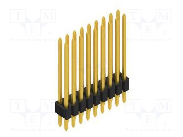 Connector: pin strips; pin header; male; PIN: 18; 1.27mm; THT; 2x9