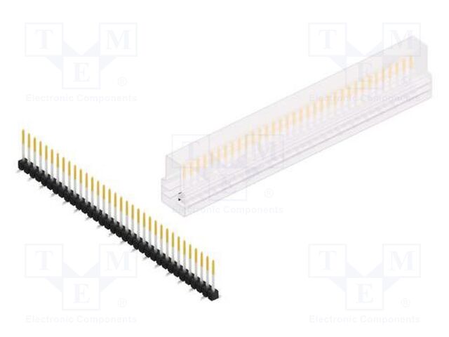 Connector: pin strips; pin header; male; PIN: 34; 2.54mm; SMT; 1x34