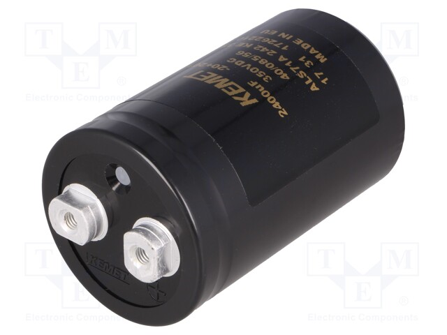 Capacitor: electrolytic; 2400uF; 350VDC; Leads: screw; ESR: 80mΩ