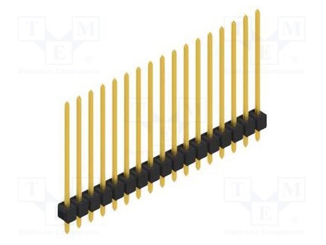 Connector: pin strips; pin header; male; PIN: 17; 2.54mm; THT; 1x17