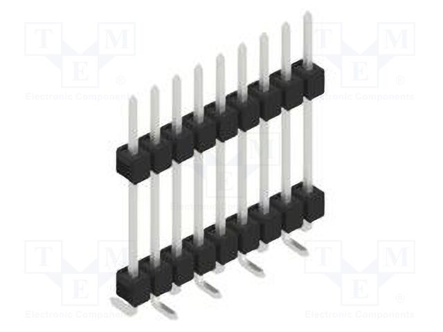 Connector: pin strips; pin header; male; PIN: 9; 2.54mm; SMT; 1x9