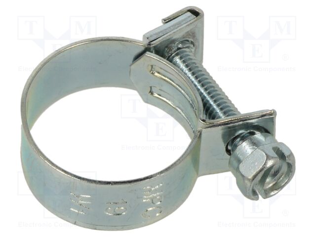 T-bolt clamp; W: 9mm; Clamping: 18÷20mm; zinc plated steel; Mini
