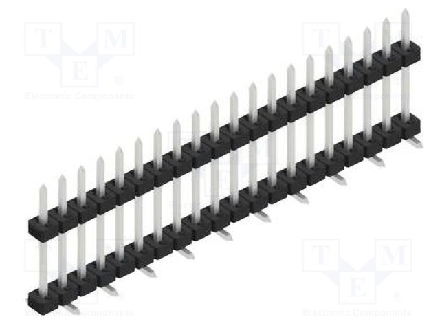 Connector: pin strips; pin header; male; PIN: 20; 2mm; SMT; 1x20