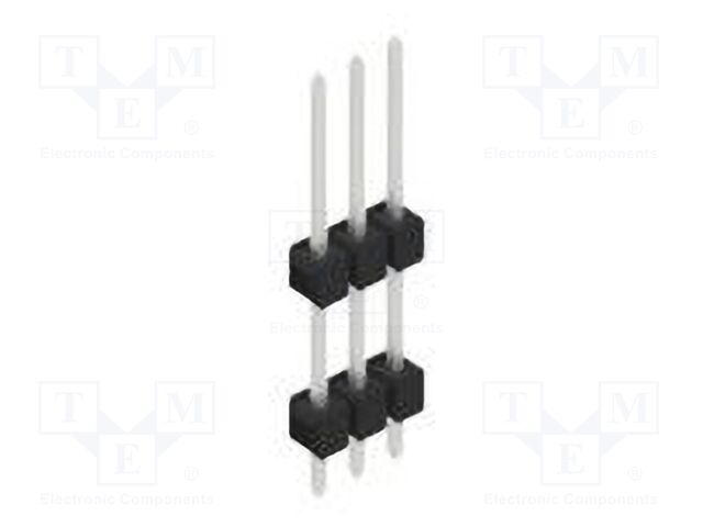 Connector: pin strips; pin header; male; PIN: 3; 2.54mm; THT; 1x3