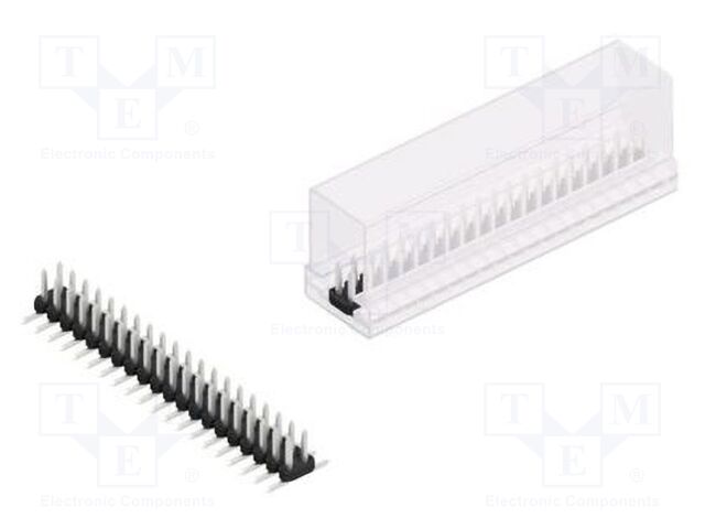 Connector: pin strips; pin header; male; PIN: 40; 2mm; SMT; 2x20