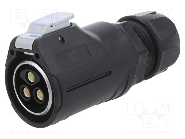 Connector: circular; plug; size 28; 02; female; PIN: 3; with latch