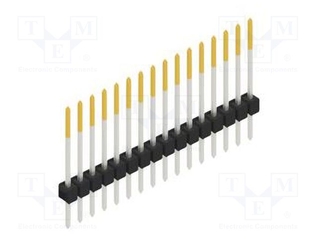 Connector: pin strips; pin header; male; PIN: 16; 2.54mm; THT; 1x16