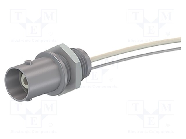 Connector: socket; BNC; grey; Connection: screw; on panel; 5÷40°C