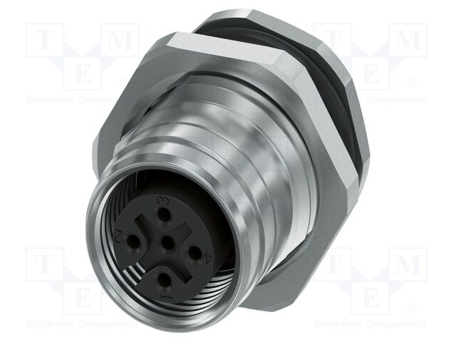 Connector: M12; socket; PIN: 5; female; 60V; straight; THT; A code