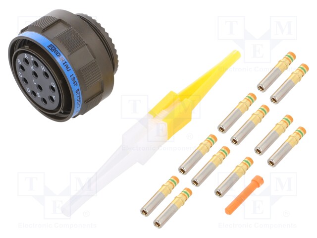 Connector: circular; D38999 series III; plug; male; PIN: 11; 23A
