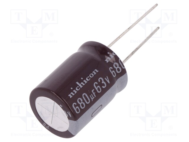 Capacitor: electrolytic; low impedance; THT; 680uF; 63VDC; ±20%