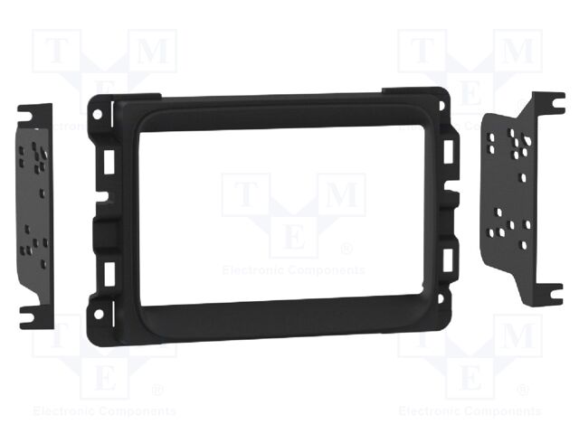 Radio frame; Chrysler,Jeep; 2 DIN; black