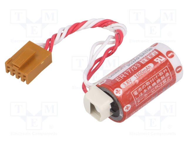 Battery; Ø17x33mm; 3.6VDC