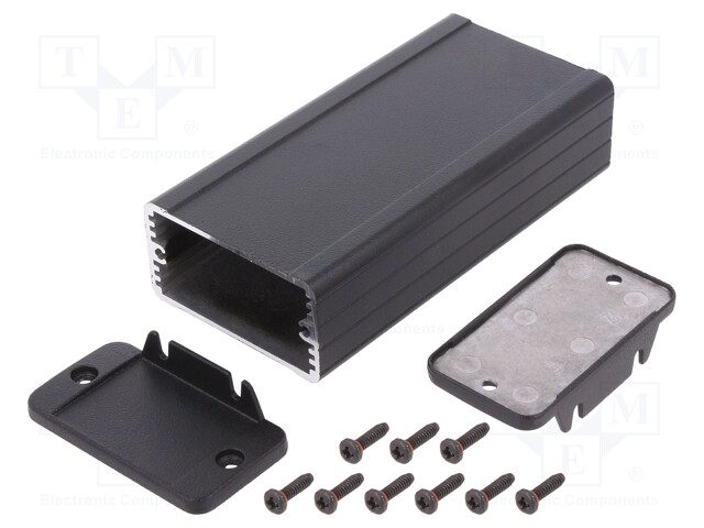 Enclosure: shielding; X: 59mm; Y: 120mm; Z: 31mm; aluminium; black