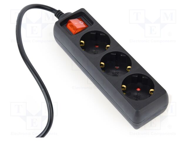 Extension lead; Sockets: 3; CEE 7/3 (F) socket,IEC C14 male