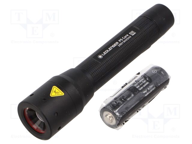 Torch: LED; luminous flux adjustment; 12h; L: 120mm; Ø: 26mm; black