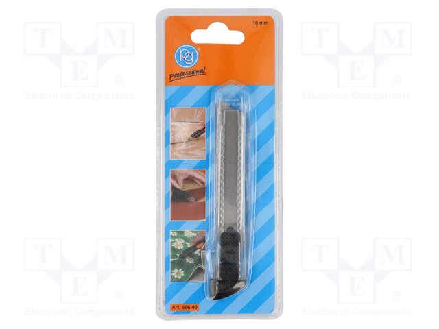 Knife; universal; pulled out, breakable blade; 18mm