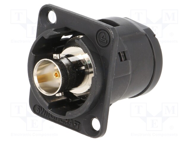 Coupler; BNC socket,both sides; 75Ω; black; Series: EH; 19x24mm