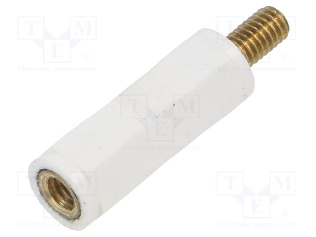 Screwed spacer sleeve; 45mm; Sleeve: hexagonal; Ext.thread: M4