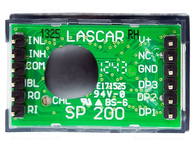 Voltmeter; digital,mounting; 0÷200mV; on panel; Char: 9.75mm