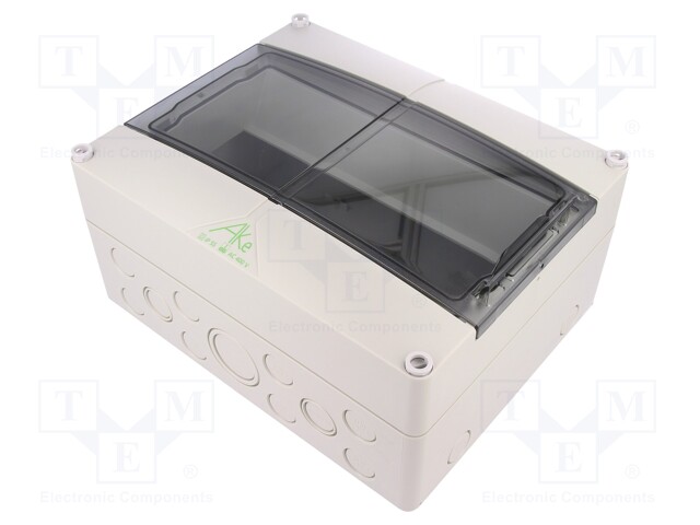 Enclosure: for modular components; IP55; grey; No.of mod: 12