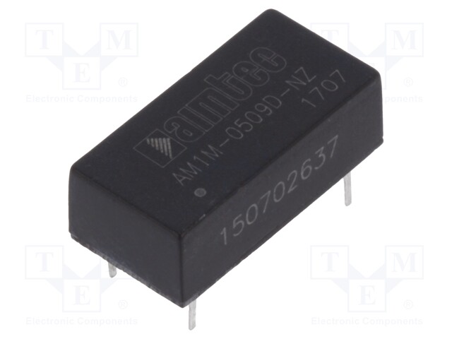 Converter: DC/DC; 1W; Uin: 4.5÷5.5V; Uout: 9VDC; Uout2: -9VDC; DIP14
