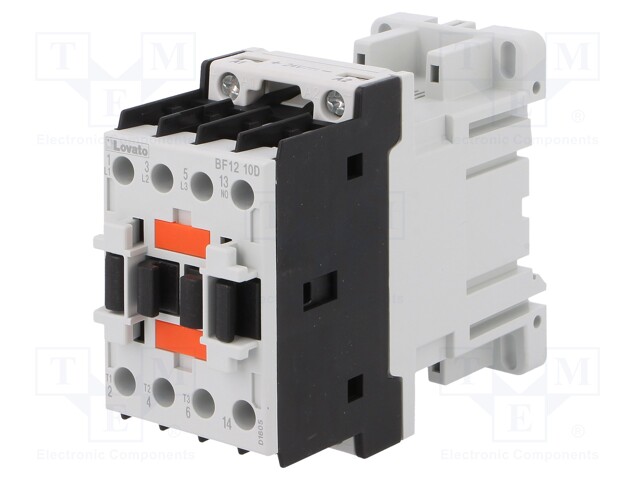 Contactor: 3-pole; NO x3; Auxiliary contacts: NO; 24VDC; 12A; DIN