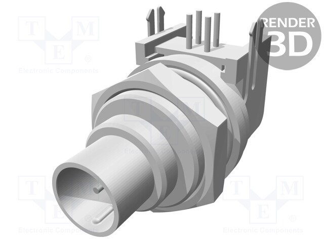 Connector: circular; socket; male; PIN: 4; gold-plated; 3A; IP65