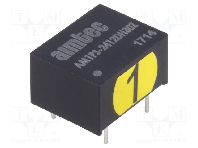Converter: DC/DC; 1W; Uin: 21.6÷26.4V; Uout: 12VDC; Uout2: -12VDC