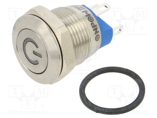 Switch: vandal resistant; Pos: 2; SPST-NO; 2A/36VDC; IP65; OFF-(ON)