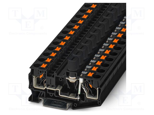 Splice terminal: rail; 10A; 250V; push-in; PA; L: 49.8mm; 0.5÷10mm2
