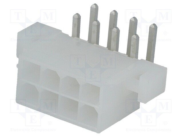 Socket; wire-board; male; Mini-Fit Jr; 4.2mm; PIN: 8; THT; holders