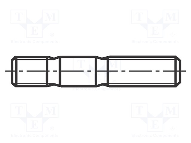 Screw; M12x40; 1.75; Head: without head; steel; zinc; DIN 939