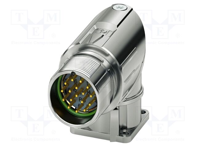 Connector: M23; socket; PIN: 17; crimped; angled; IP68; M23 PRO; 8A