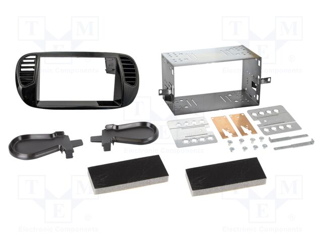 Radio frame; Fiat; 2 DIN; black
