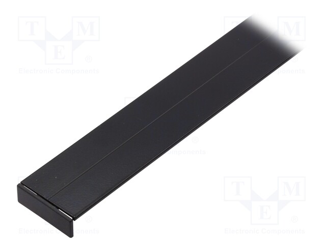 Profiles for LED modules; white; surface; black; L: 1m; aluminium
