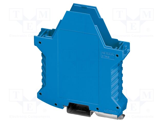 Enclosure base; with terminals; blue; UL94V-0; ME 22,5; X: 107.3mm